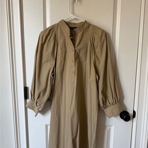 Banana Republic Beige Long Sleeve Mini Dress